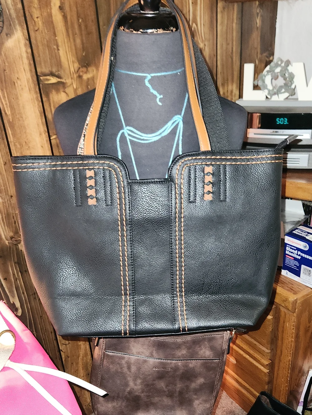 Montana West Foux Leather Shoulder Bag